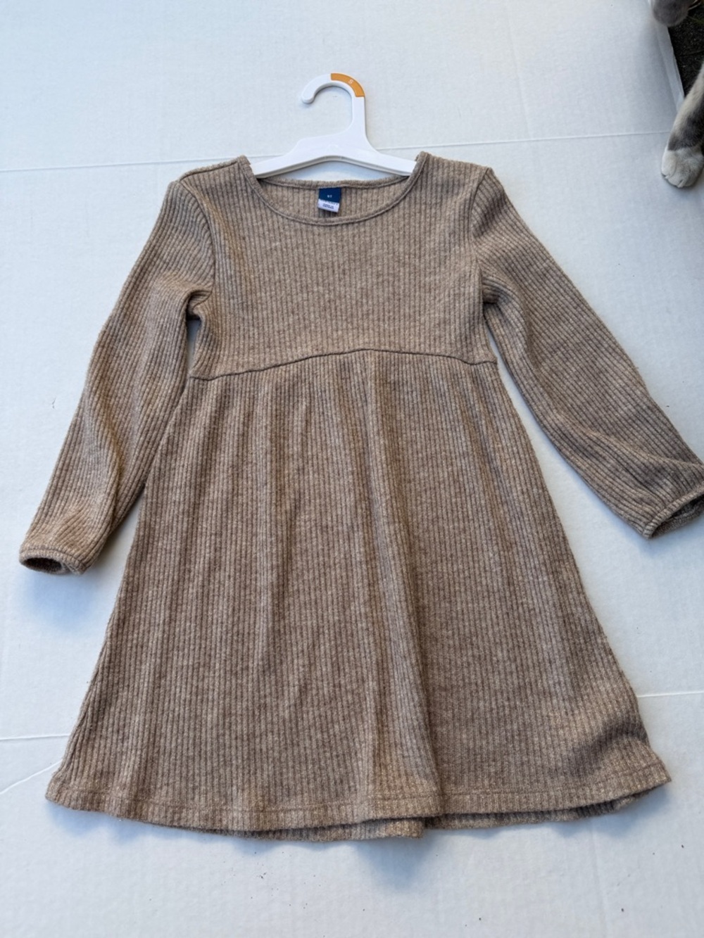 Old Navy Ribbed Knit Long-Sleeve Dress - Taupe - Picture 1 of 6
